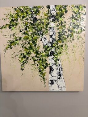 Birch Canopy Original Painting 20”x20”